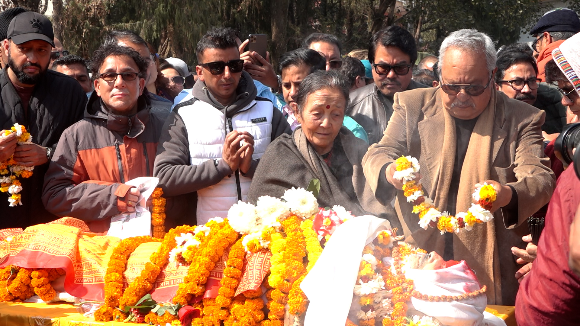 भजन शिरोमणि आचार्यको आर्यघाटमा अन्त्येष्टि