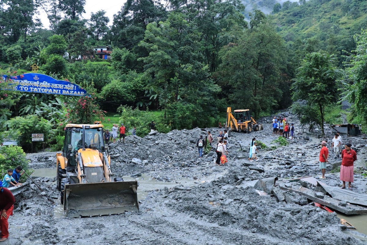 लेतेखोलाको बाढीले भौतिक संरचनामा क्षति
