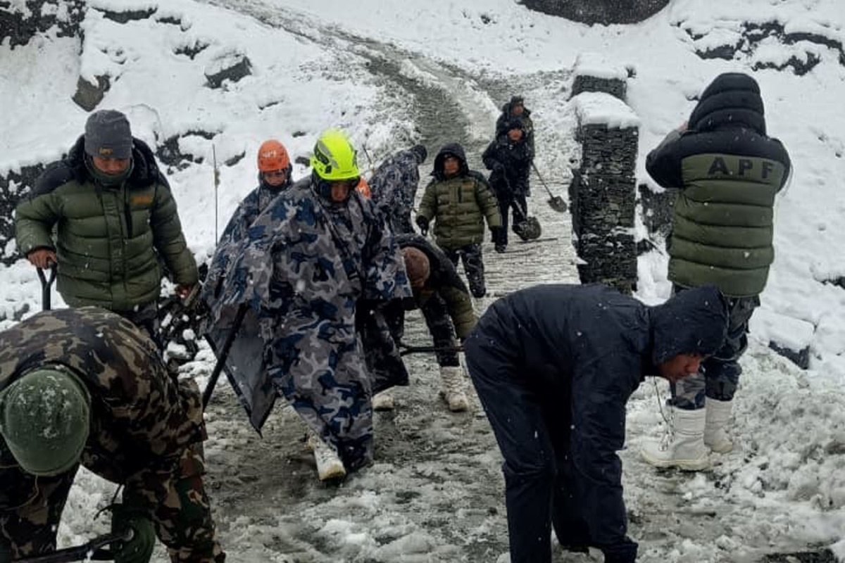 हिमपातका कारण अलपत्र ७५० जनाको तिलिचो बेस क्याम्पबाट उद्धार